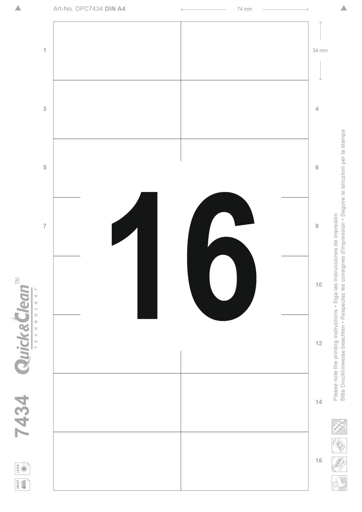 Indstik t/navneskilte printbare 74x34mm (160)