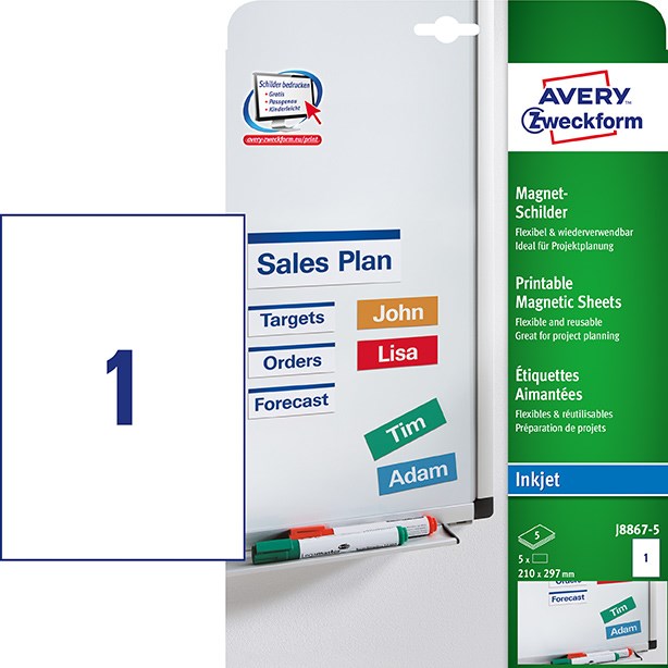 Avery magnetiske etiketter 210x297 (5) – image 1