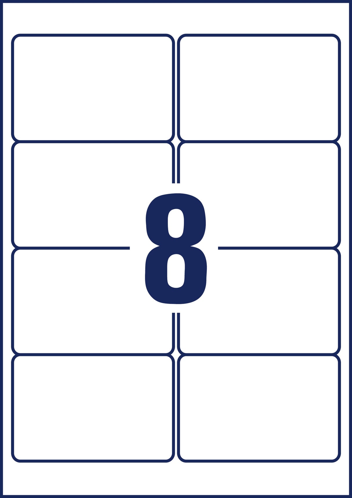 AVERY Aftagelige etiket 96x63,5mm hvid – image 3