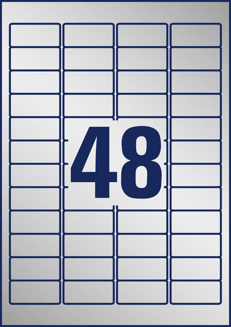 AVERY ekstra stærk etiket sølv 45,7x21,2mm (960) – image 3