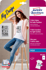 AVERY T-shirt folie t/lyse tekstiler A4 (5) – image 1