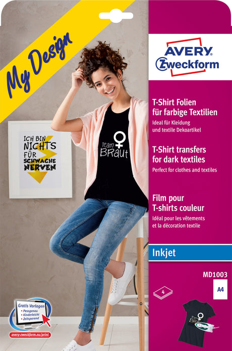 AVERY T-shirt folie t/mørke tekstiler A4 (4) – image 1