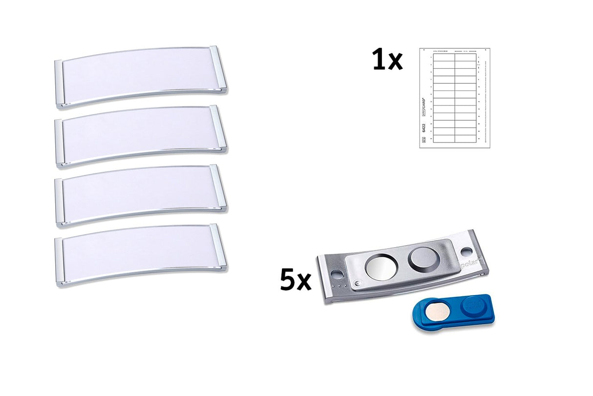 Navneskilt m/magnet Badgepoint 68x22mm stålramme (5) – image 4