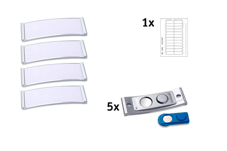 Navneskilt m/magnet Badgepoint 68x22mm stålramme (5) – image 4