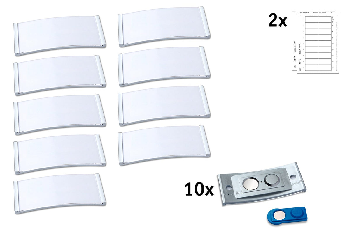 Navneskilt m/magnet Badgepoint 70x30mm stålramme (10) – image 4