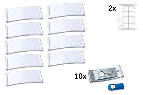 Navneskilt m/magnet Badgepoint 70x30mm stålramme (10) – image 4
