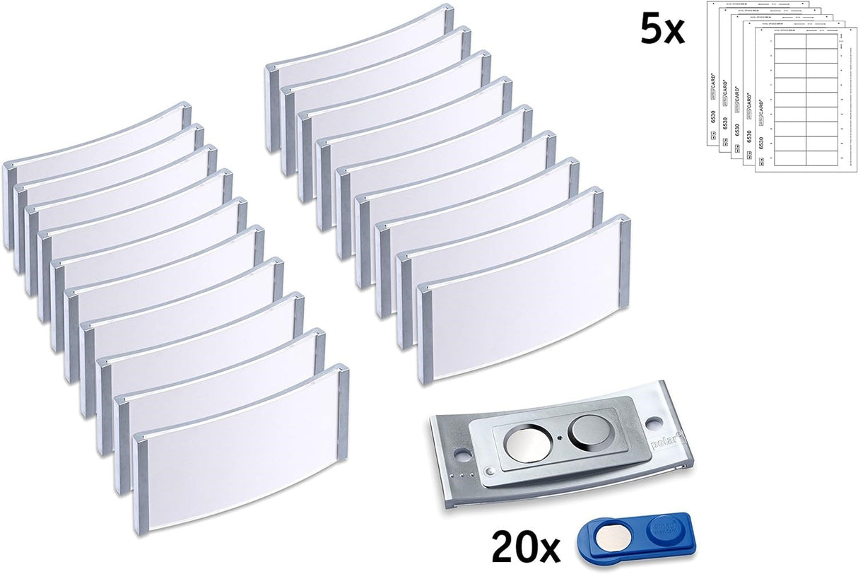 Navneskilt m/magnet Badgepoint 70x30mm stålramme (20) – image 4