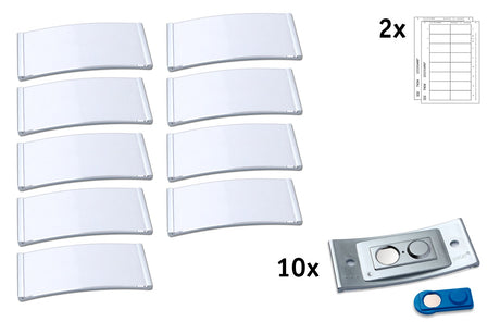 Navneskilt m/magnet Badgepoint 80x34mm stålramme (10) – image 4
