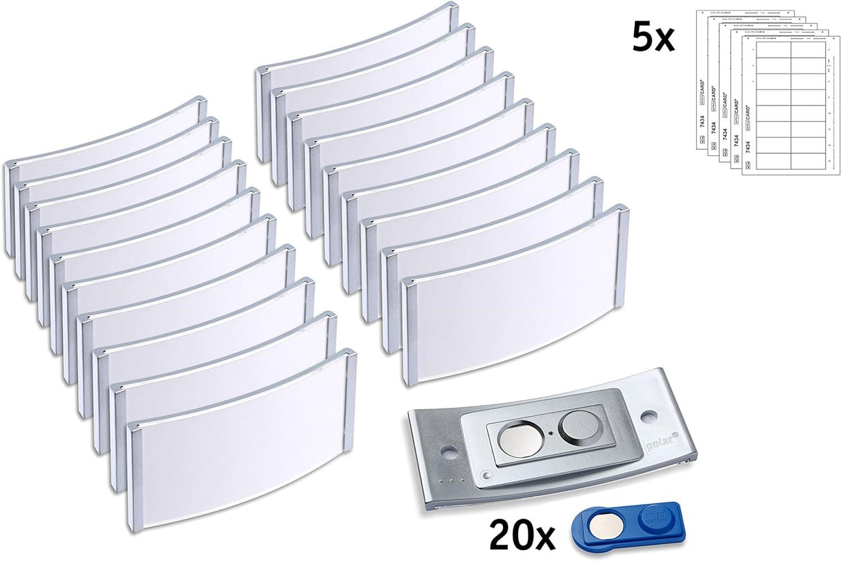 Navneskilt m/magnet Badgepoint 80x34mm stålramme (20) – image 4
