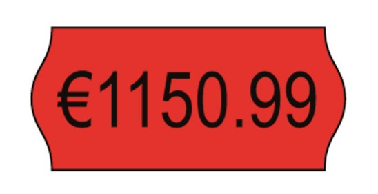 Labels 26x12 G1 fluor red 10-rolls – image 2