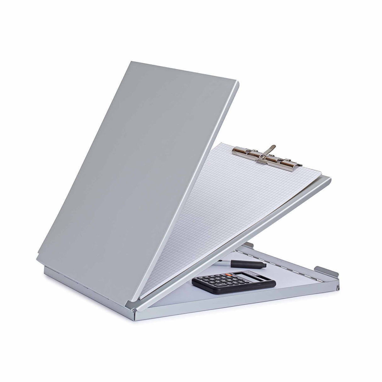 Naga A/S Aluminium clipboard A4 med opbevaring MAULcase – Kontorartikler (billede 1)