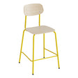 Barstol Atlas 2111BS, hvidpigmenteret egelaminat, gult stel – image 1