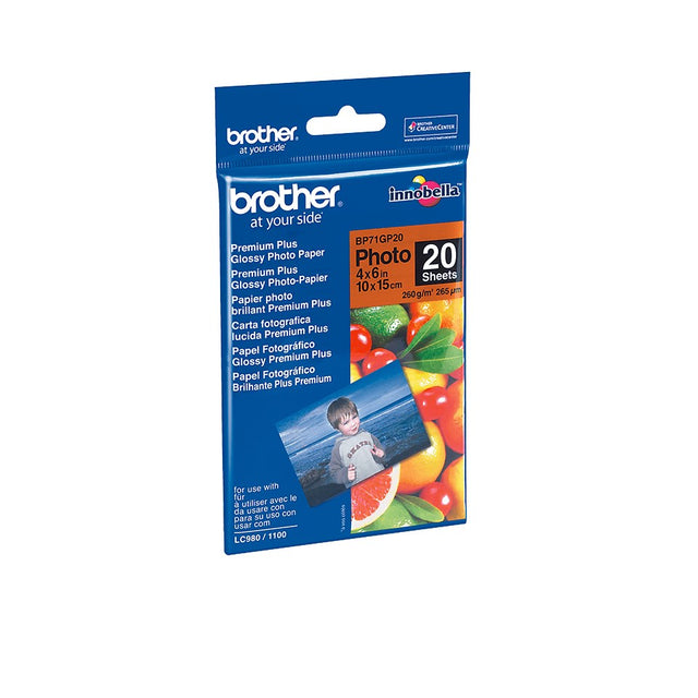 Brother 10x15cm Glossy Ink. Photo pap. 260g (20)