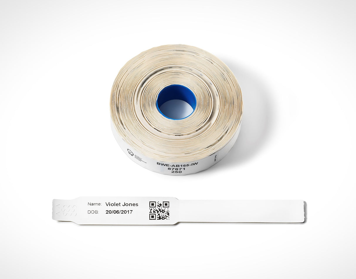 Brother Wristband, Infant, Adhesive 165mmx20mm, 250 per roll (4) – Etiketter (billede 1)