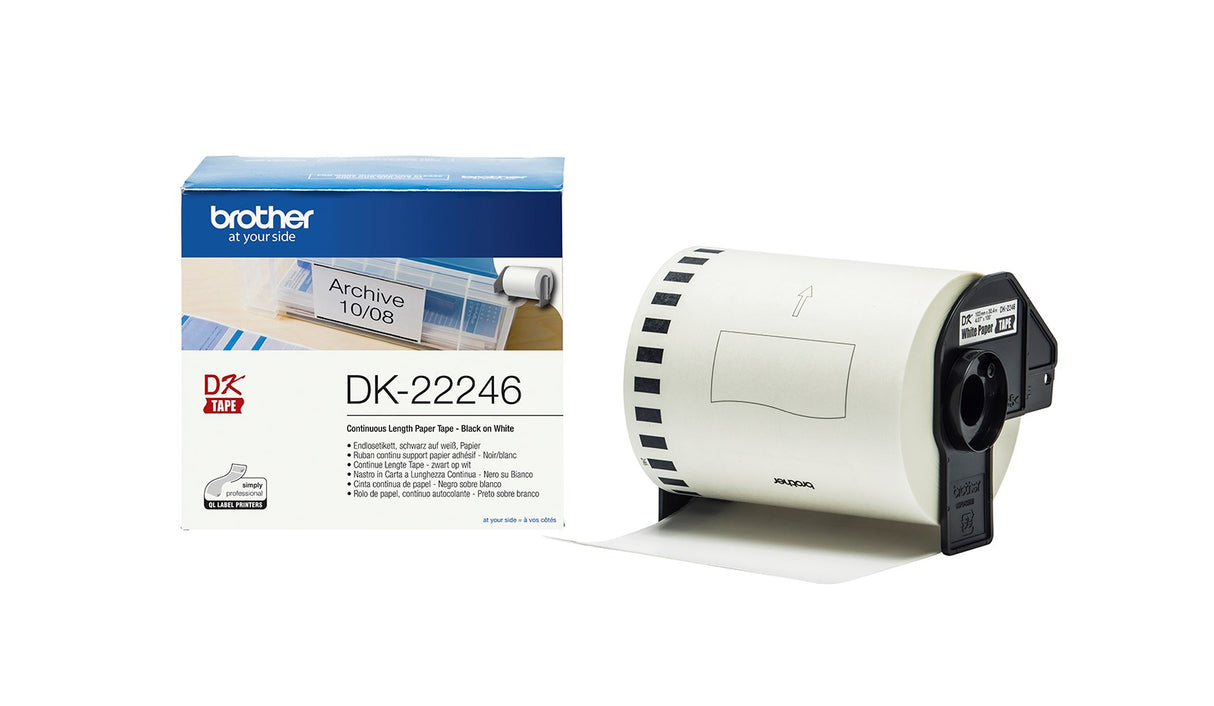 Brother labelrulle i endeløse baner 103mmx30,48m