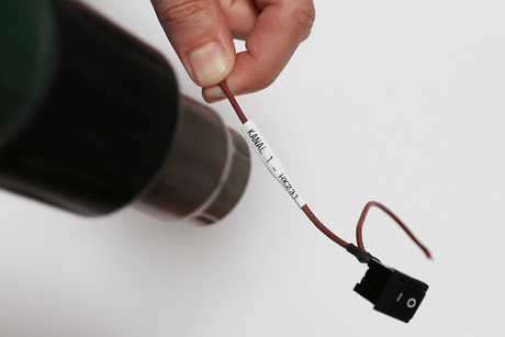 HSe-261E sort på hvidkrympeflextape – 31 mm – image 2