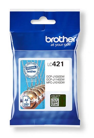 Brother LC421C Cyan Ink cartridge 200 page – Blækpatroner