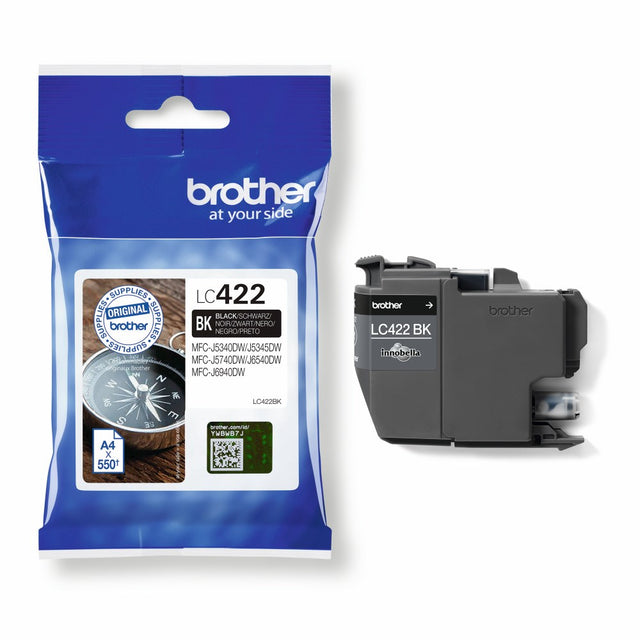 Brother LC422BK black ink cartridge 550 pag. – Blækpatroner