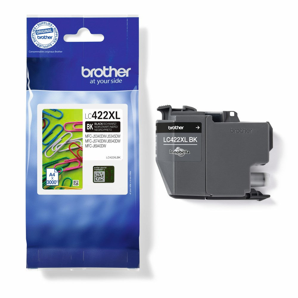 Brother LC422XLBK black ink cartridge 3K – Blækpatroner