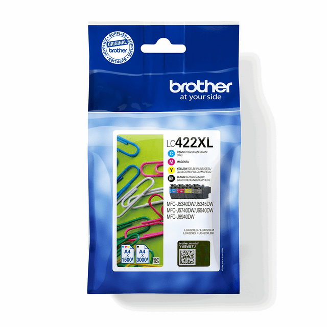 Brother LC422XLVAL CMYK Multi-pack – Blækpatroner