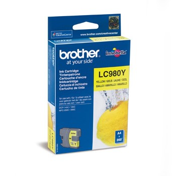 Brother LC980Y ink cartridge yellow 260 pages – Blækpatroner