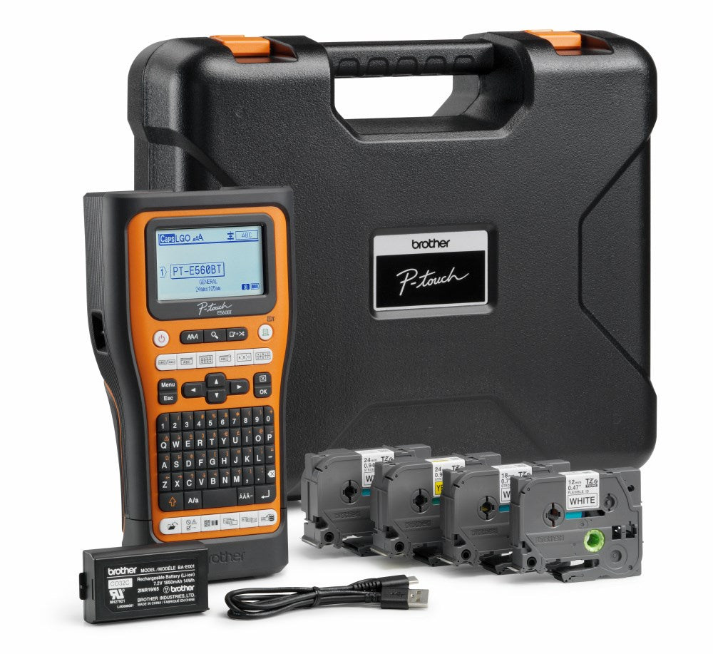 PT-E560BTSP Pro Labelling Machine with Bluetooth, Kit