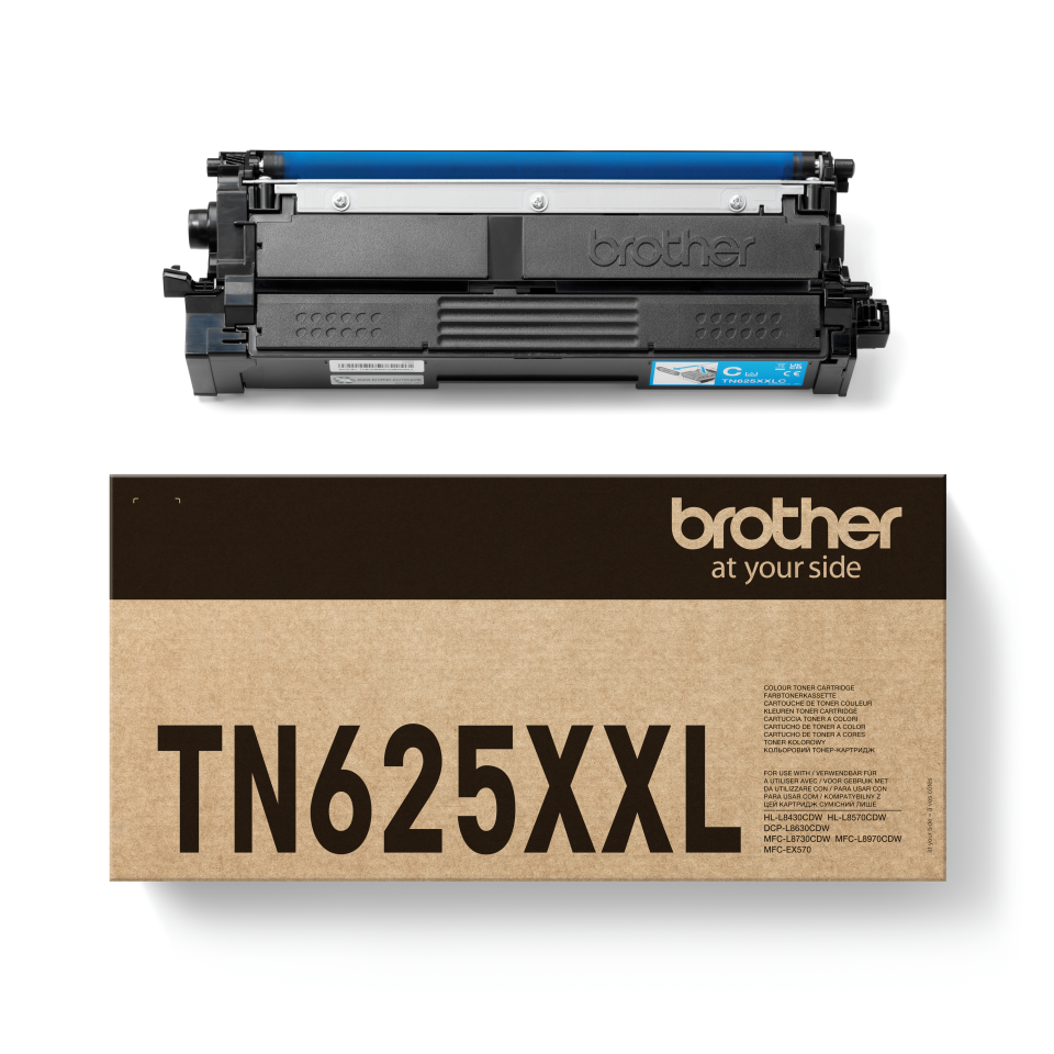 Brother TN625XXLC Cyan Toner Super High Yield 6,5K – Lasertonere