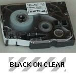 Brother TZe tape 6mmx8m black/clear – image 1