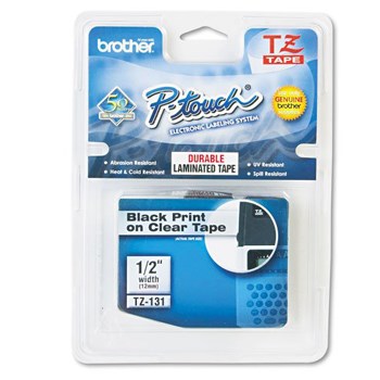 Brother TZe tape 12mmx8m black/clear – image 1