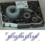 Brother TZe tape 12mmx8m blue/clear – image 1