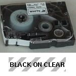 Brother TZe tape 36mmx8m black/clear – image 1