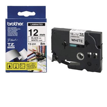 Brother TZe tape 12mmx8m black/white – image 3