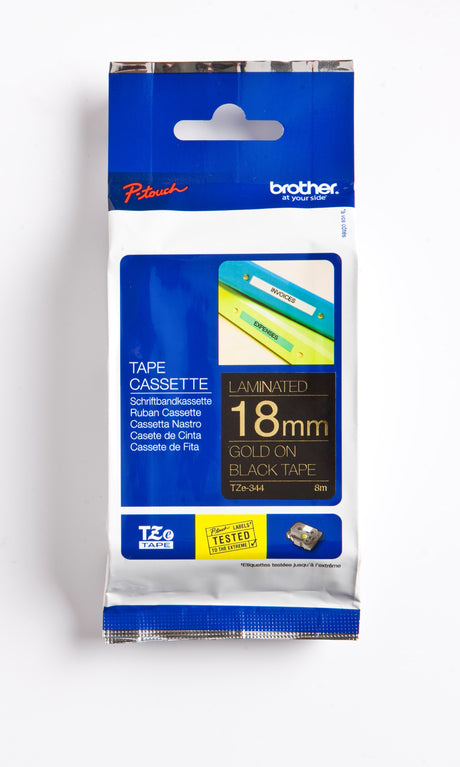 Brother TZe tape 18mmx8m gold/black – image 3