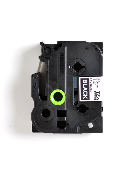 Brother TZe tape 36mmx8m white/black – image 4