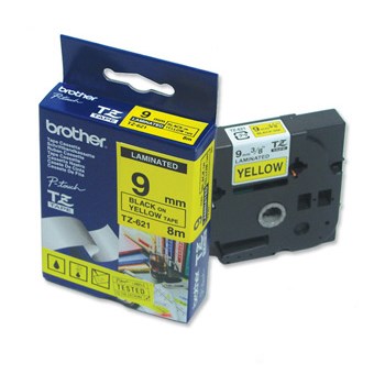 Brother TZe tape 9mmx8m black/yellow – image 1
