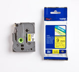 Brother TZe tape 9mmx8m black/yellow – Labeltape (billede 2)