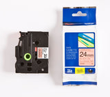 TZe tape 24mmx5m black/neon orange – image 1