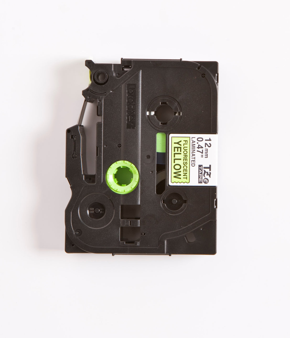 Brother TZe tape 12mmx8m black/neon yellow – Labeltape (billede 4)