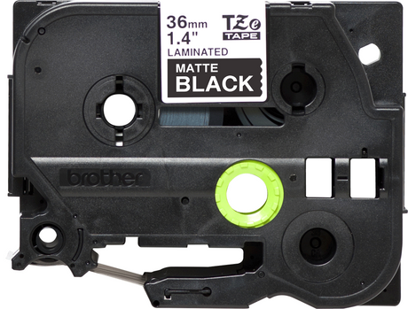 Brother TZe tape 36mm hvid på mat sort