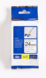 TZe tape 24mmx8m flexible black/white