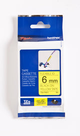 Brother TZe tape 6mmx8m flexible black/yellow – Labeltape (billede 3)