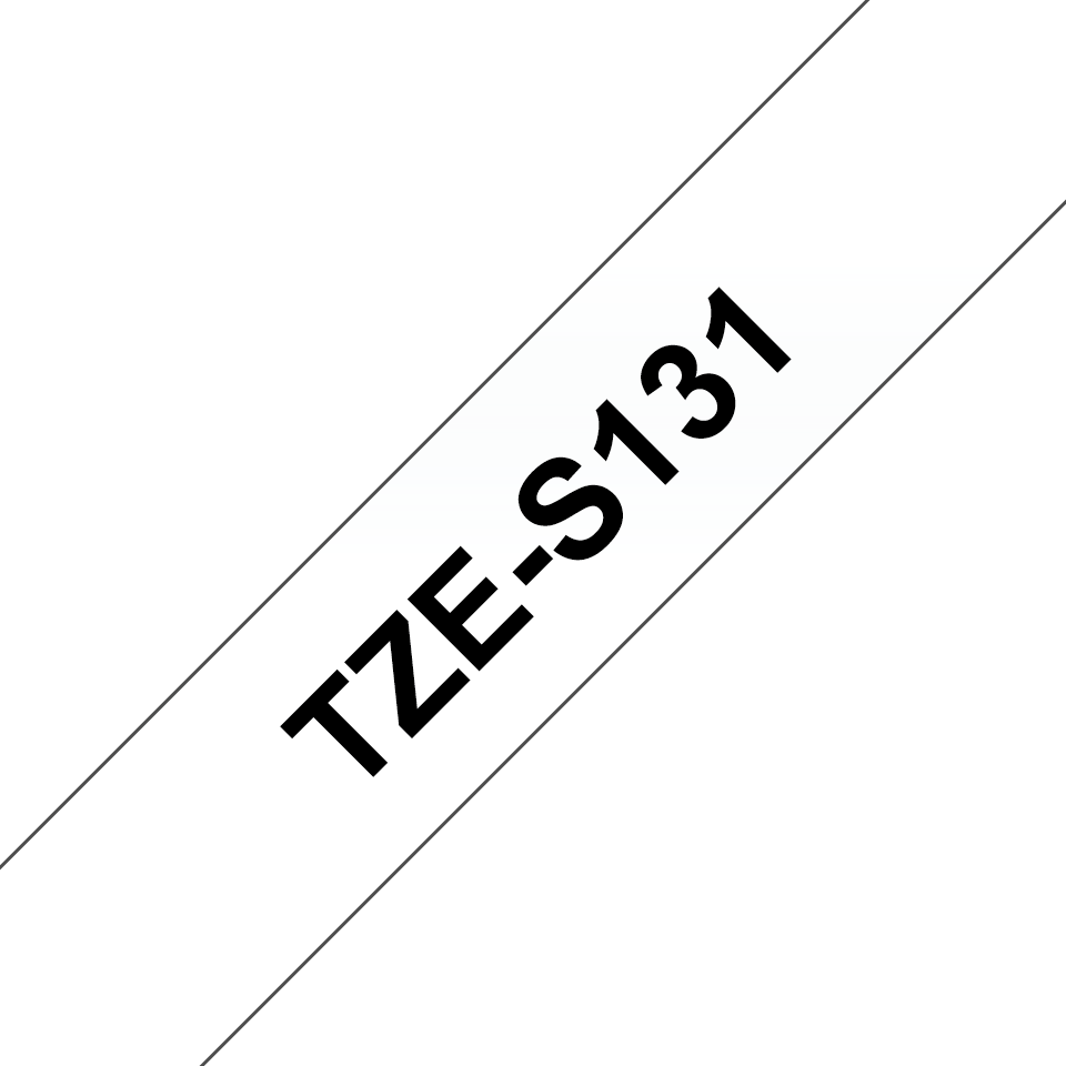 Brother TZeS tape 12mmx8m strong black/clear – Labeltape (billede 3)