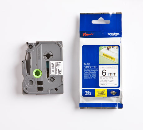 TZeS tape 6mmx8m strong black/white – image 1