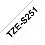 Brother TZeS tape 24mmx8m strong black/white – Labeltape (billede 3)