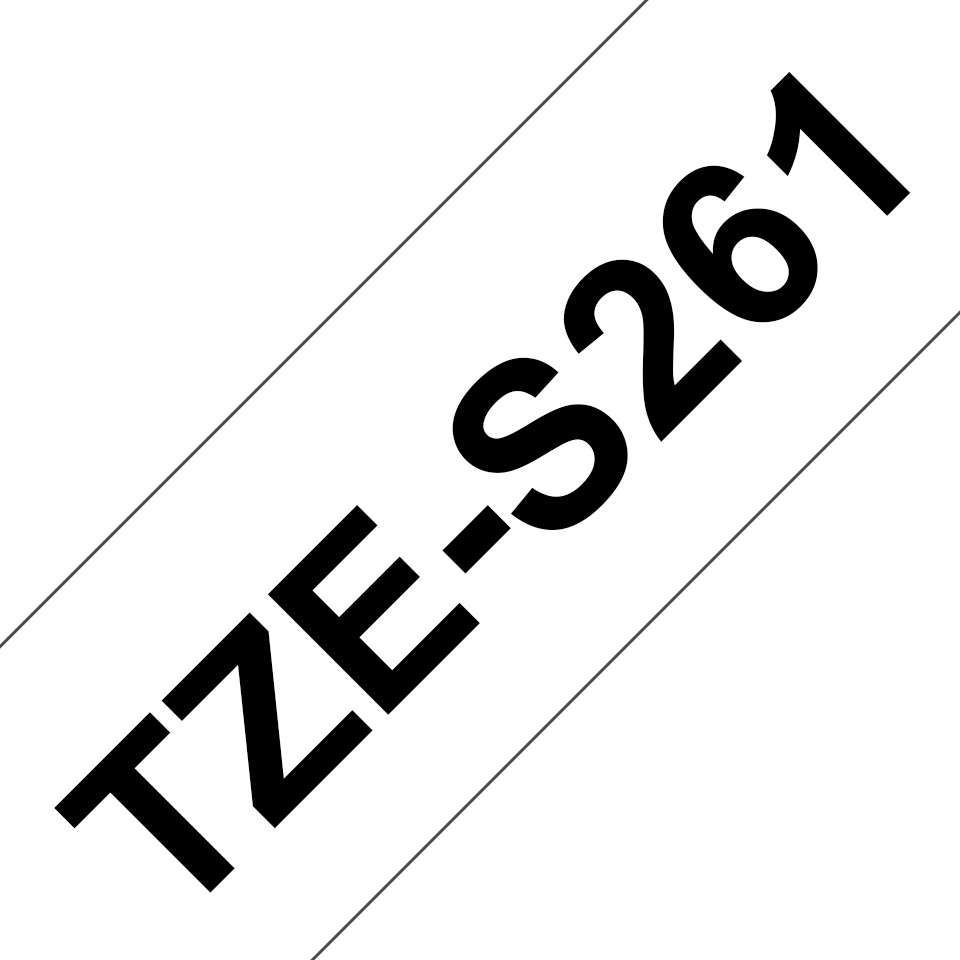 Brother TZeS tape 36mmx8m strong black/white – Labeltape (billede 3)