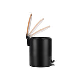 Pedalspand med softclose 5 liter Bambus sort – image 2