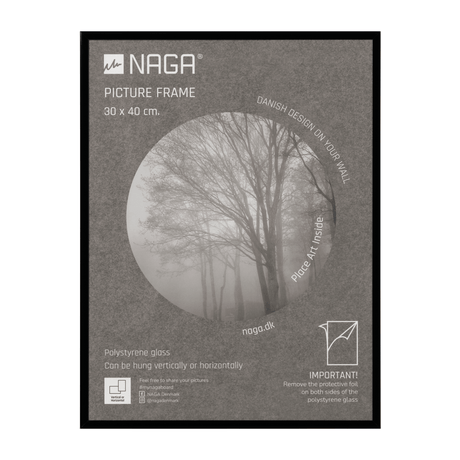 Black picture frame 30x40cm 17027.png