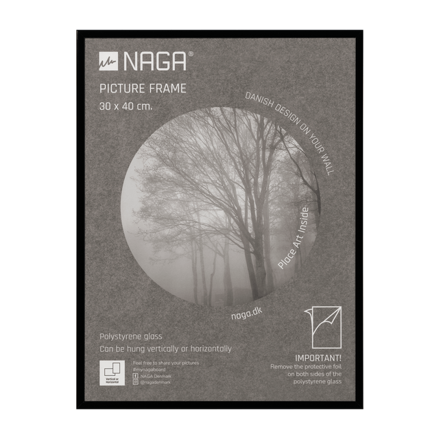 Billedramme, 30x40 cm, sort – image 1