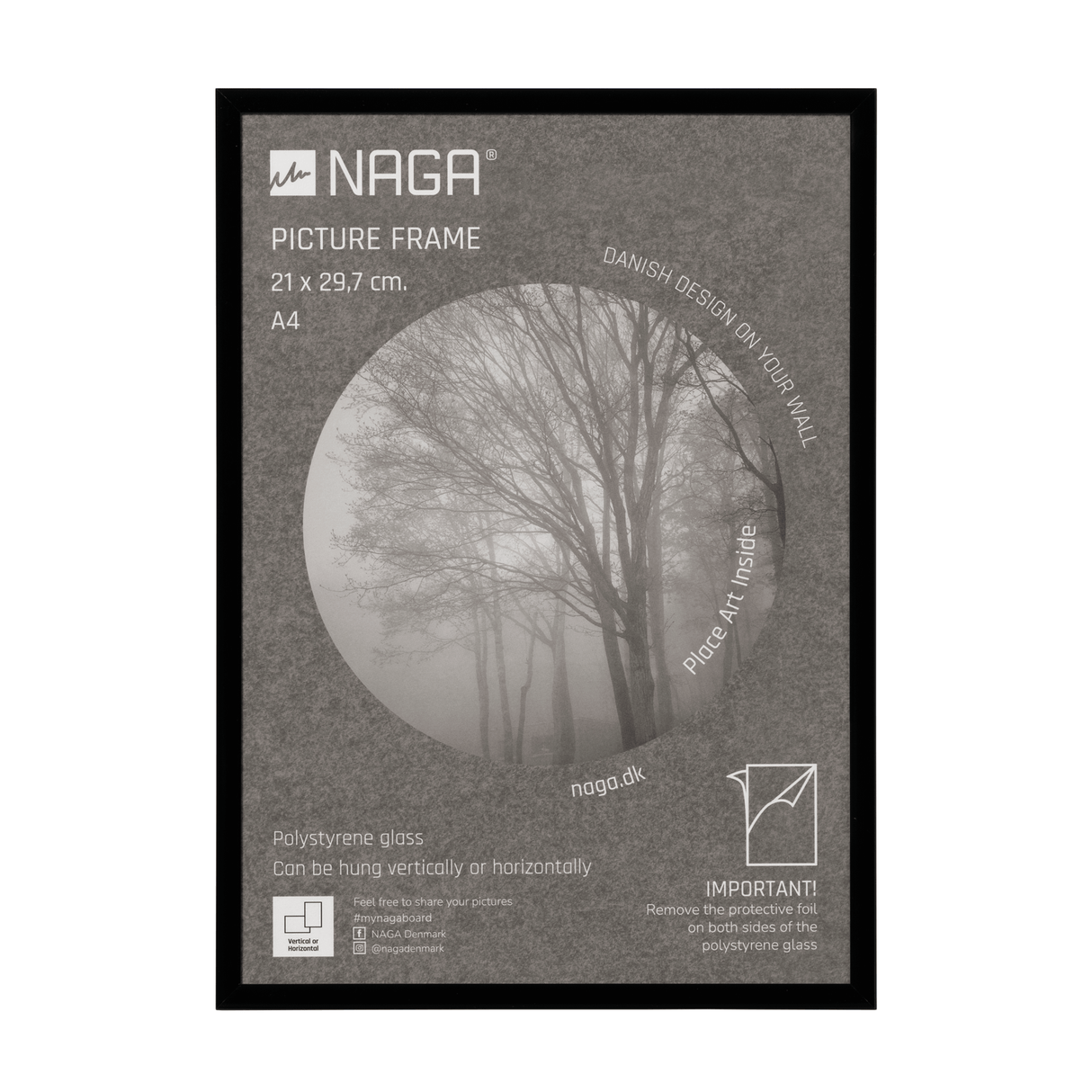 Black picture frame a4 17024.png