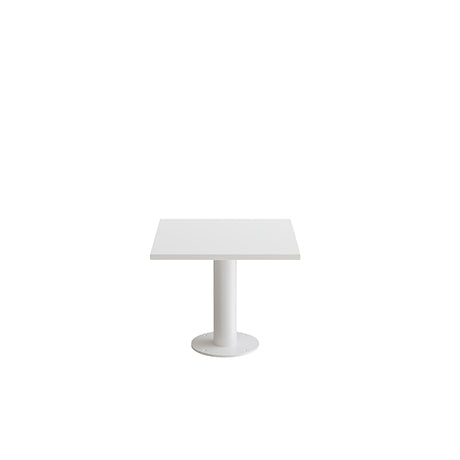 Bord Cirkum, 600x600mm, højde 500 mm, hvid laminat med hvidt stel